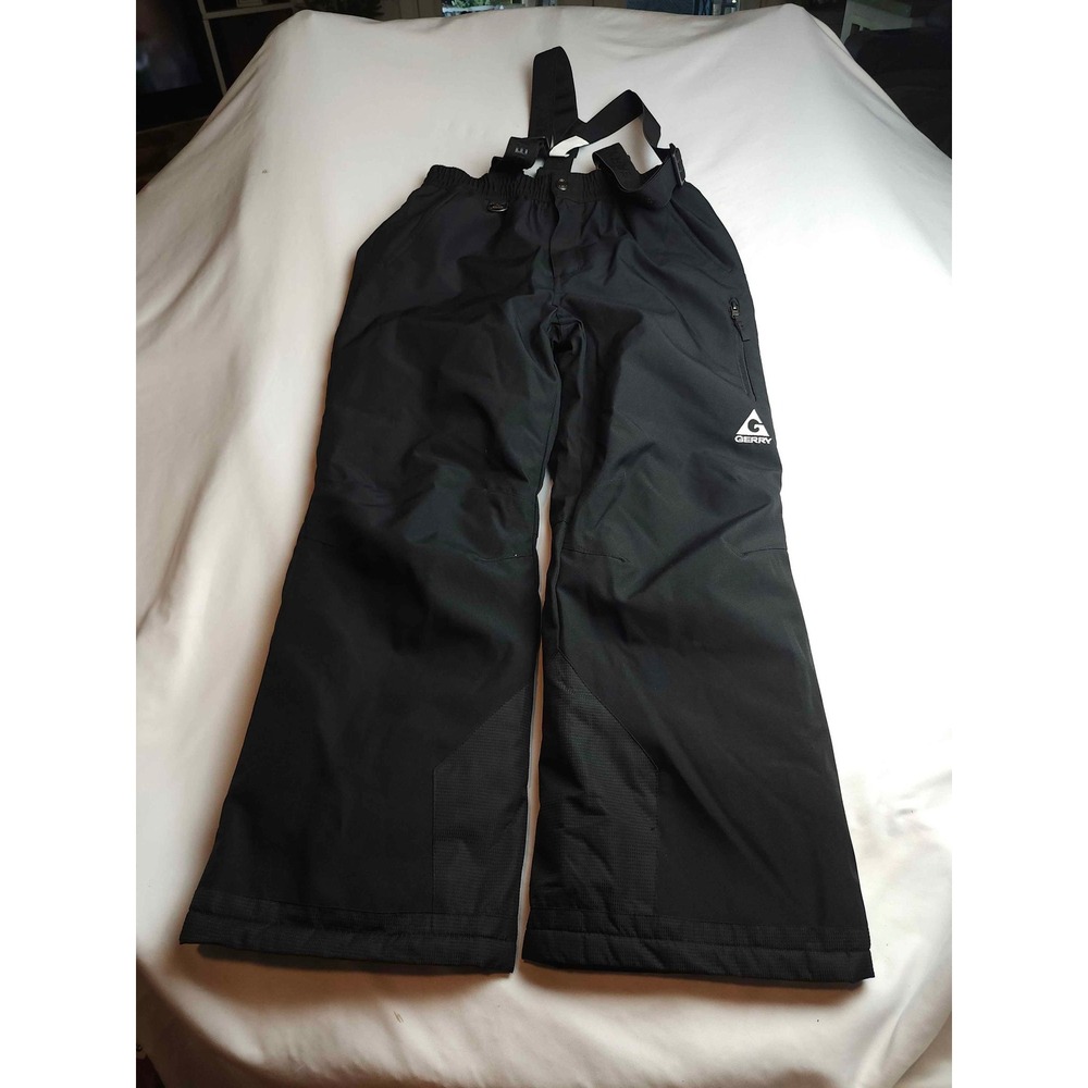 Gerry Kids Black Insulated Snow Pants Suspenders Size L 14/16 Winter Ski Bibs